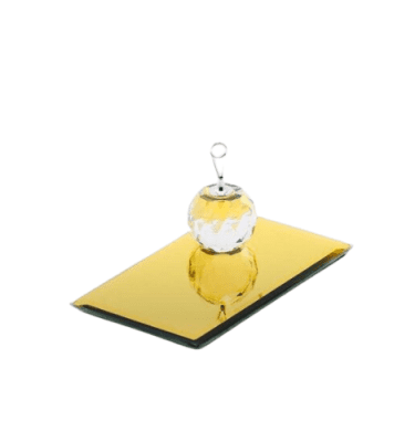 Base espejo dorada 15cm