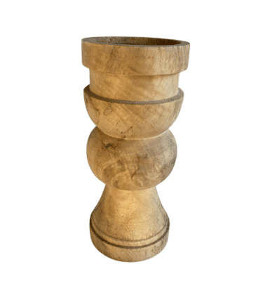 Portavela madera mango