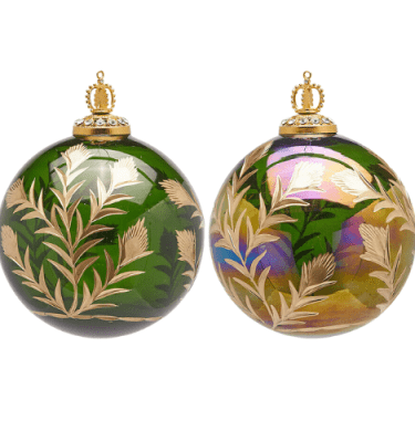 Bola cristal flor tallada