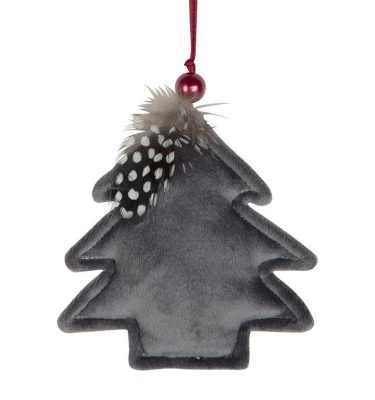 Tree Plume 9x10cm Gris