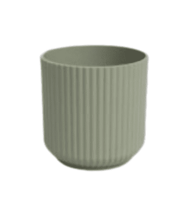 Macetero rayas/liso verde