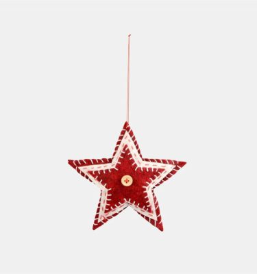 Star botton 10cm rojo