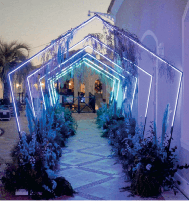 Alquiler arco pentagonal led