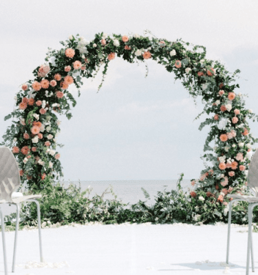 Alquiler arco redondo madera