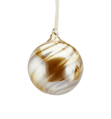 Bola cristal espiral oro
