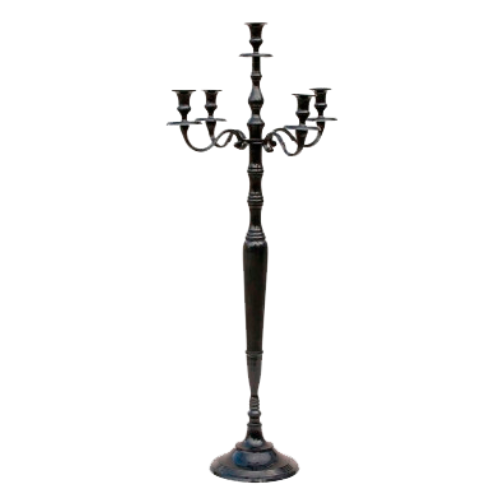 Alquiler candelabro negro 5 brazos