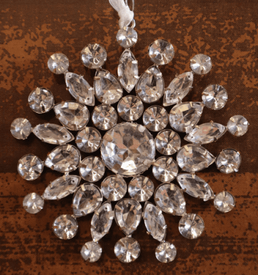 Snowflake glass plata