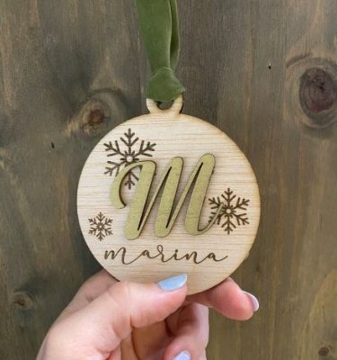 Bola navideña madera