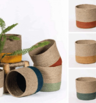 Cesto bicolor jute
