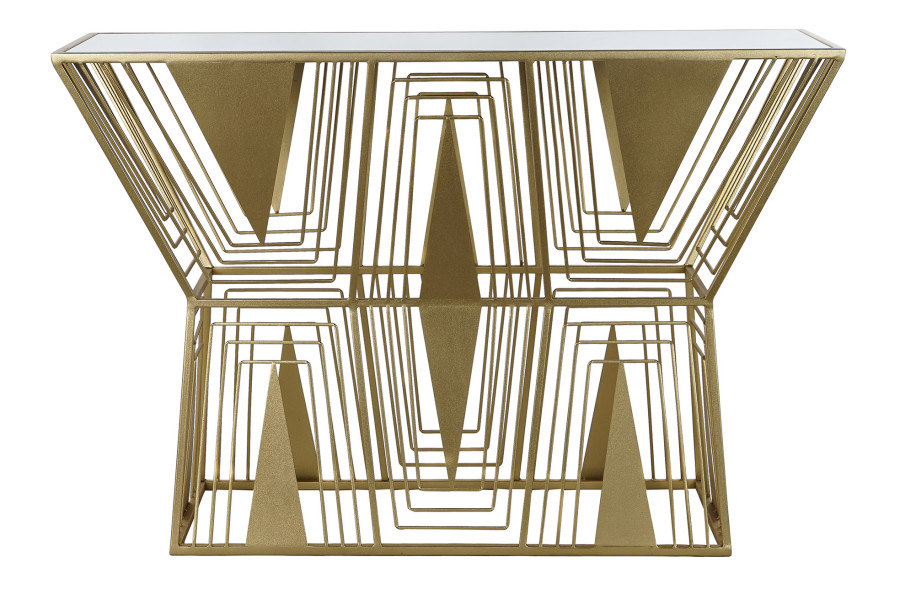 Alquiler consola geométrica dorado - Imagen 4