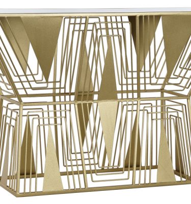 Alquiler consola geométrica dorado