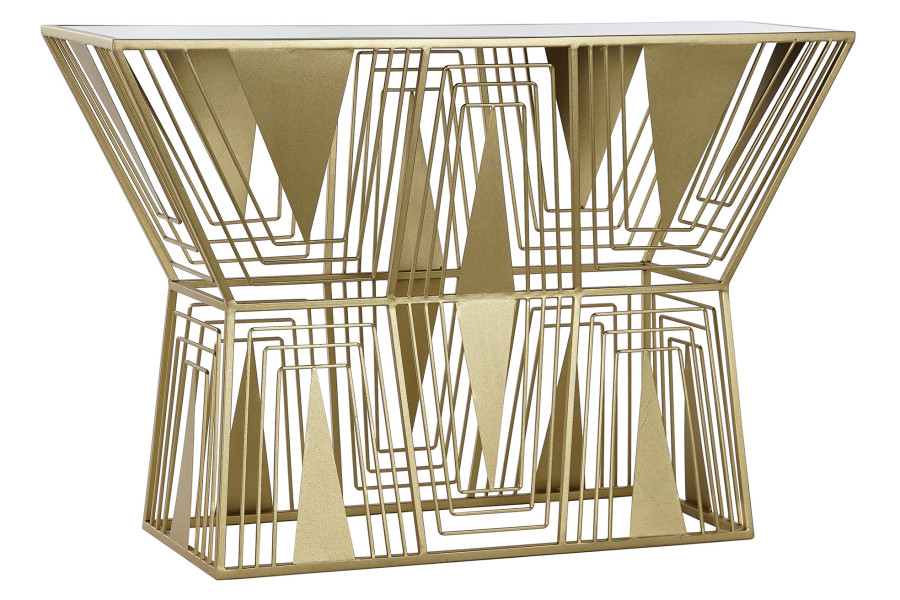Alquiler consola geométrica dorado