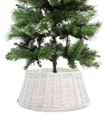 Base árbol mimbre blanco