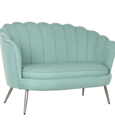 Alquiler sofá concha verde