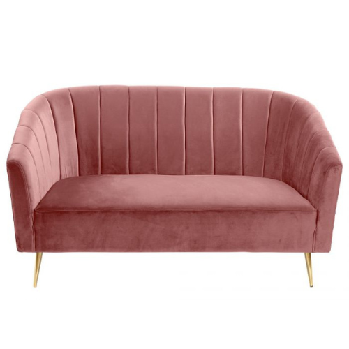 Alquiler sofá rosa terciopelo