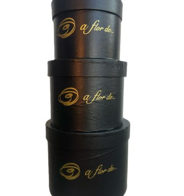 Caja sombrerera negra