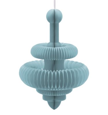 Origami para colgar azul claro