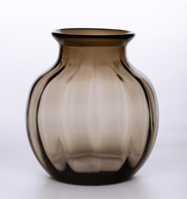 Jarrón cristal marrón