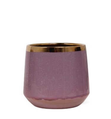 macetero borde dorado